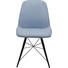 STUHL in Metall, Textil Schwarz, Hellblau - Schwarz/Hellblau, Design, Textil/Metall (60/86/58cm) - Carryhome STUHL in Metall, Textil Schwarz, Hellblau - Schwarz/Hellblau, Design, Textil/Metall (60/86/58cm) - Carryhome