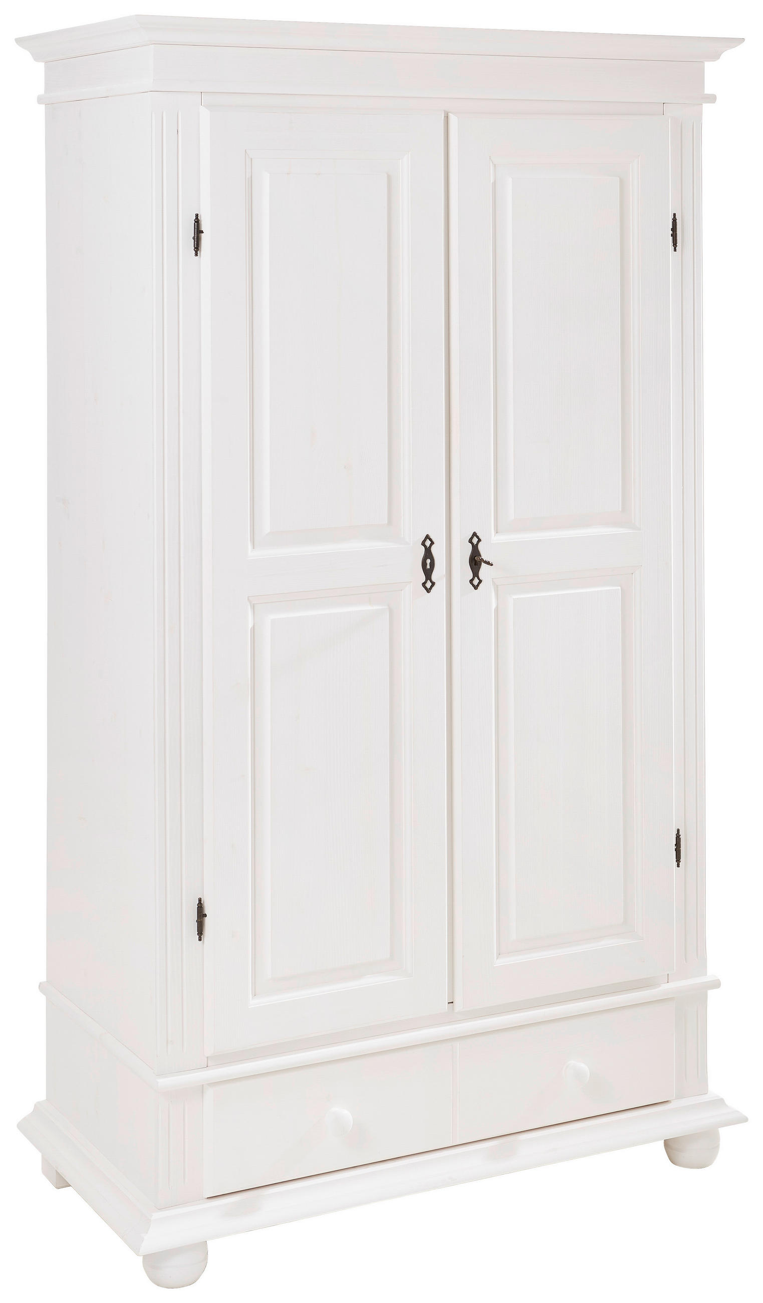 GARDEROBENSCHRANK  in 110/192/58 cm  - Schwarz/Weiß, LIFESTYLE, Holz/Metall (110/192/58cm) - Landscape