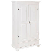 GARDEROBENSCHRANK  in 110/192/58 cm  - Schwarz/Weiß, LIFESTYLE, Holz/Metall (110/192/58cm) - Landscape