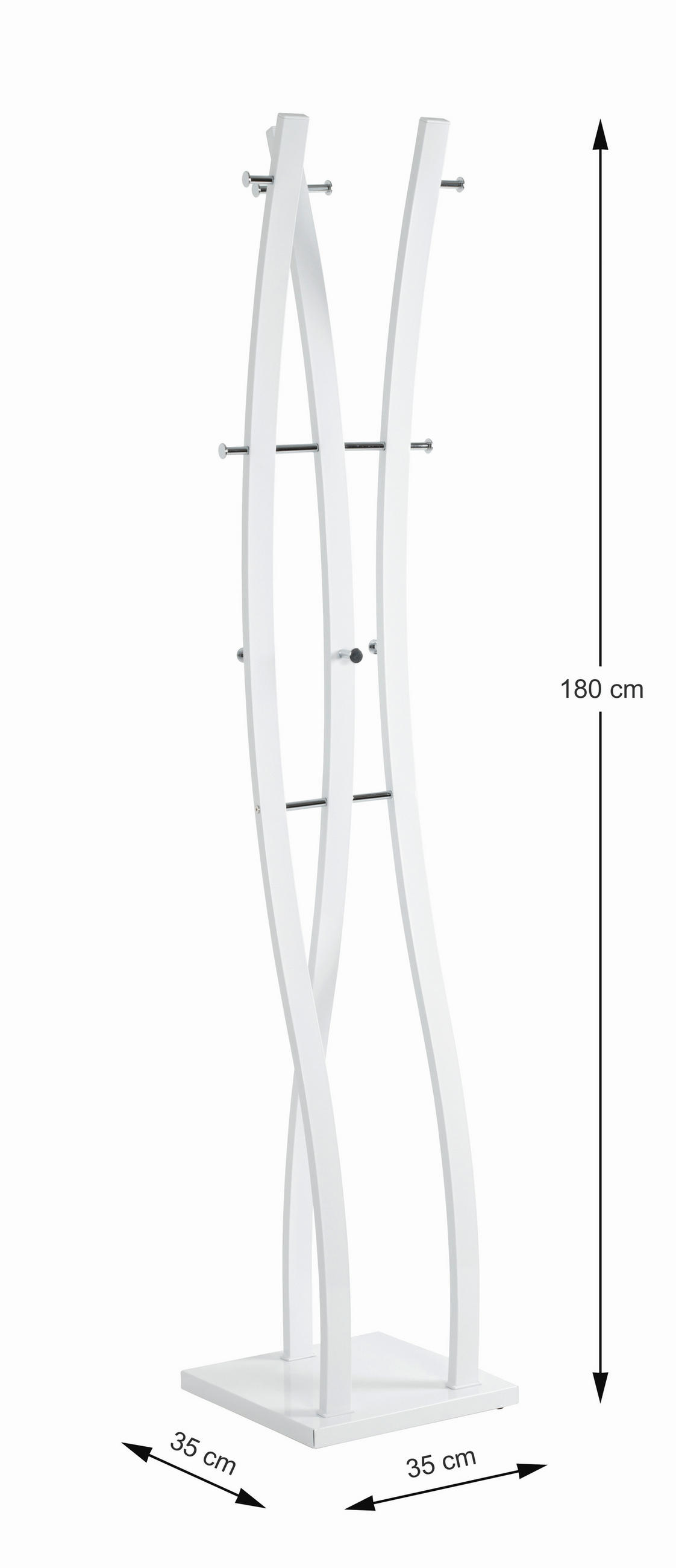 ČIVILUK  bela, boja hroma  metal  - boja hroma/bela, Dizajnerski, metal (35/180/35cm)