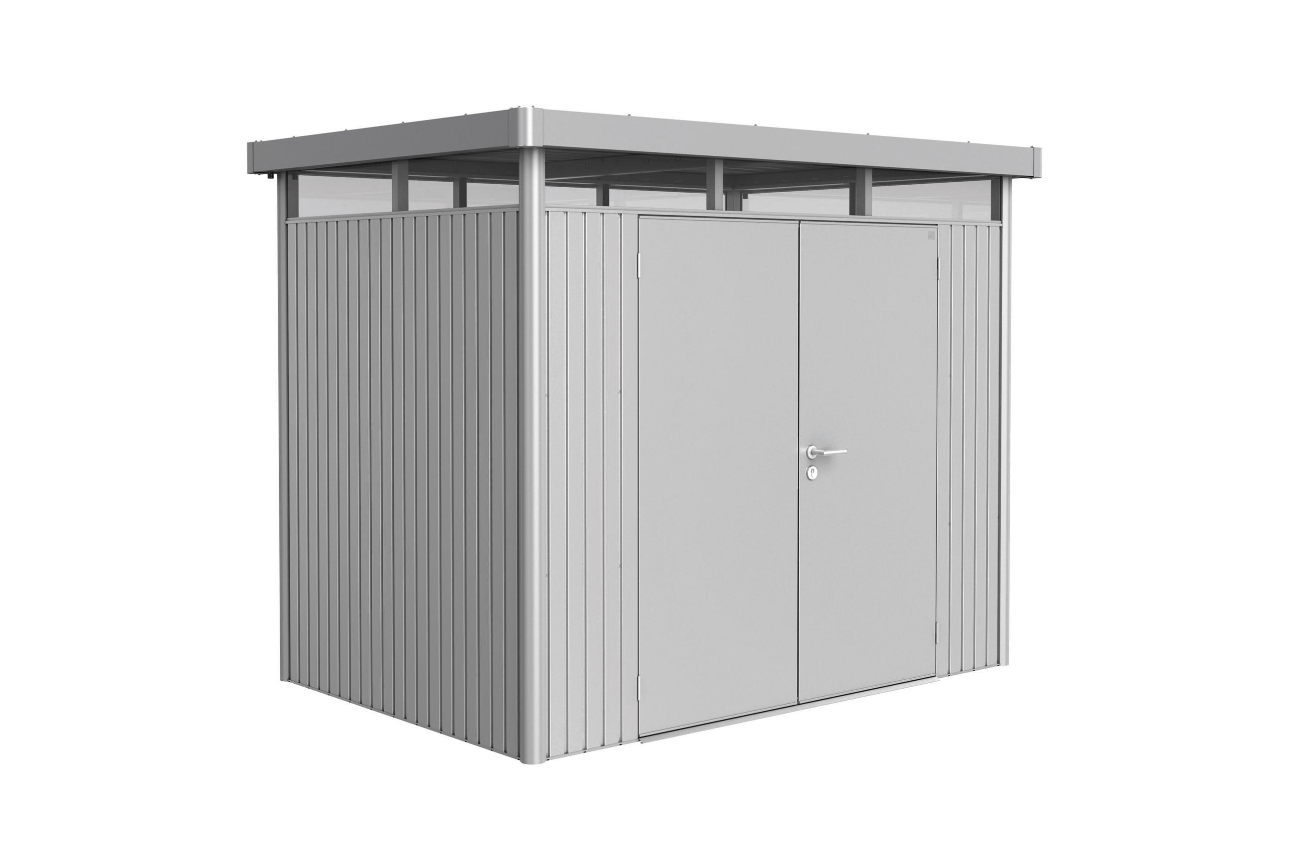 GERÄTEHAUS 275/222/195 cm  - Silberfarben, Design, Metall (275/222/195cm) - Biohort