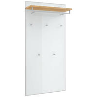 GARDEROBENPANEEL  in 80/170/27 cm  - Weiss/Eichefarben, Design, Glas/Holzwerkstoff (80/170/27cm) - Novel