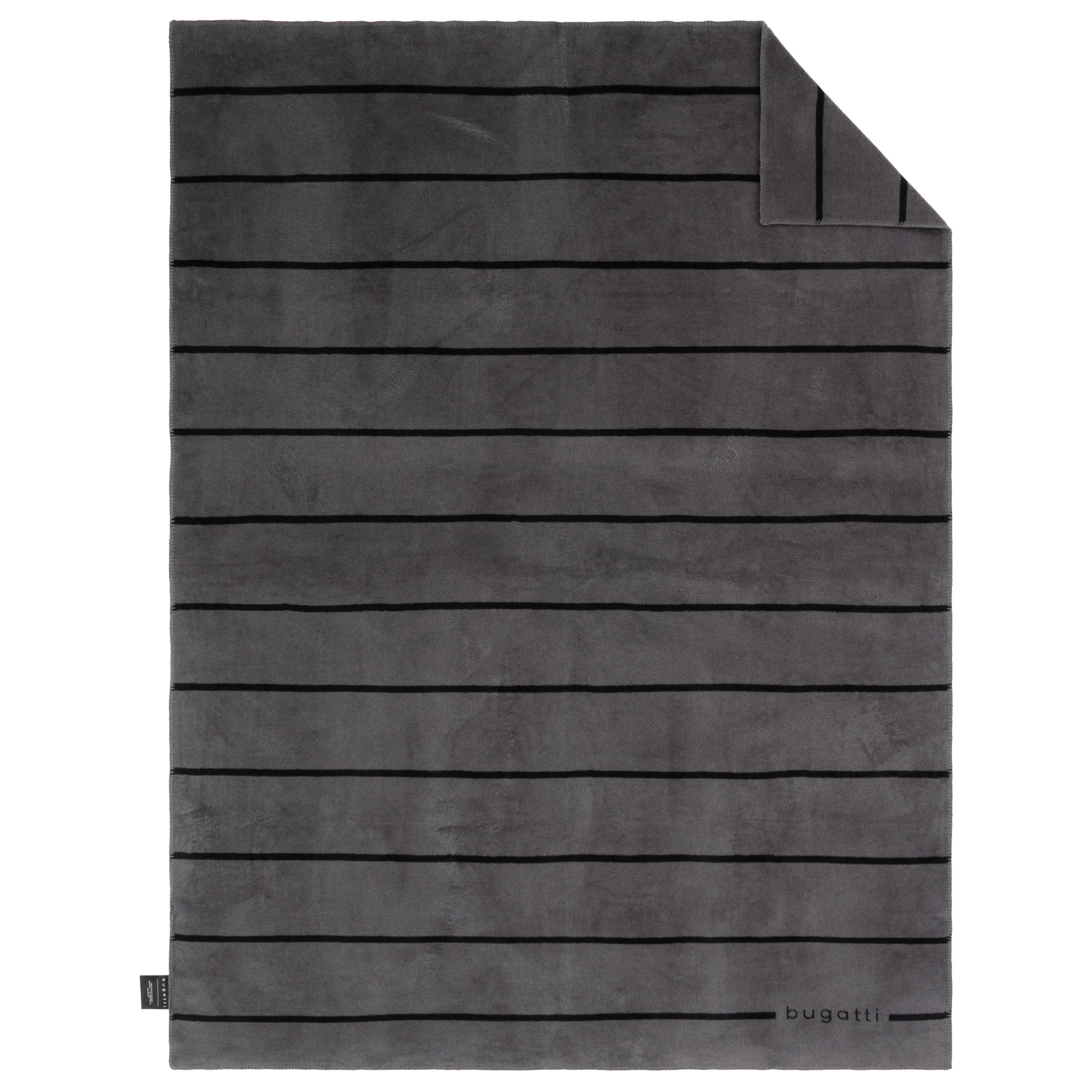 WOHNDECKE BUGATTI 150/200 cm  - Schwarz/Grau, Basics, Textil (150/200cm) - Bugatti