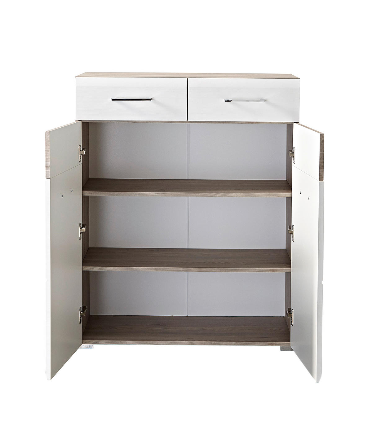 ORMAR ZA OBUĆU  boje srebrnog hrasta  drvni materijal     - bijela/boje srebrnog hrasta, Design, drvni materijal/metal (85/105/40cm) - Xora