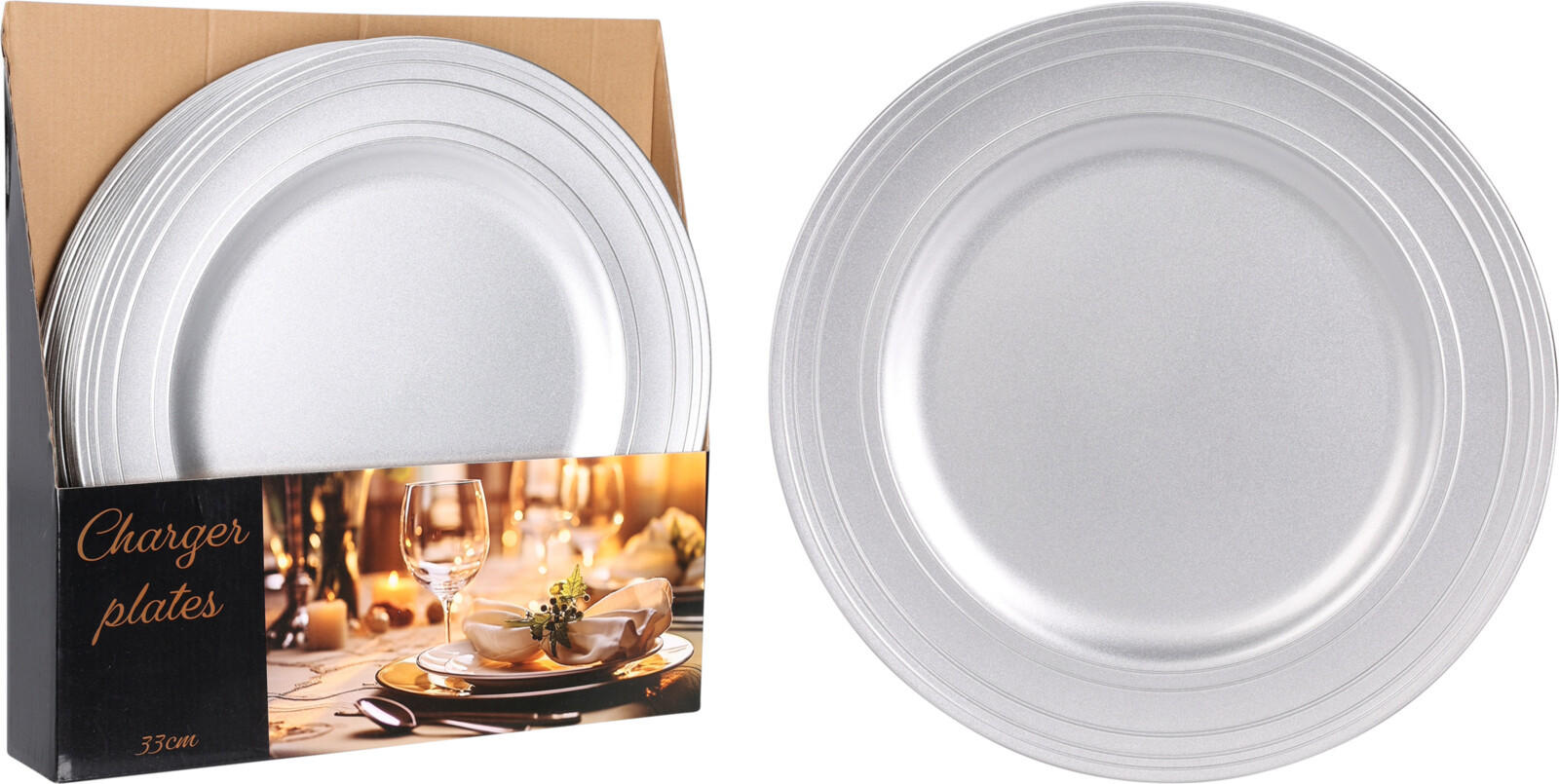 XXXL MĚLKÝ TALÍŘ, plast, 33 cm