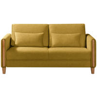 SCHLAFSOFA in Holz, Textil Buchefarben, Currygelb  - Currygelb/Buchefarben, Design, Holz/Textil (174/88/104cm) - Niels Andersson