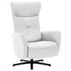 RELAXSESSEL in Leder Weiss  - Weiss/Schwarz, Design, Leder/Metall (76/112/83cm) - Beldomo Speed
