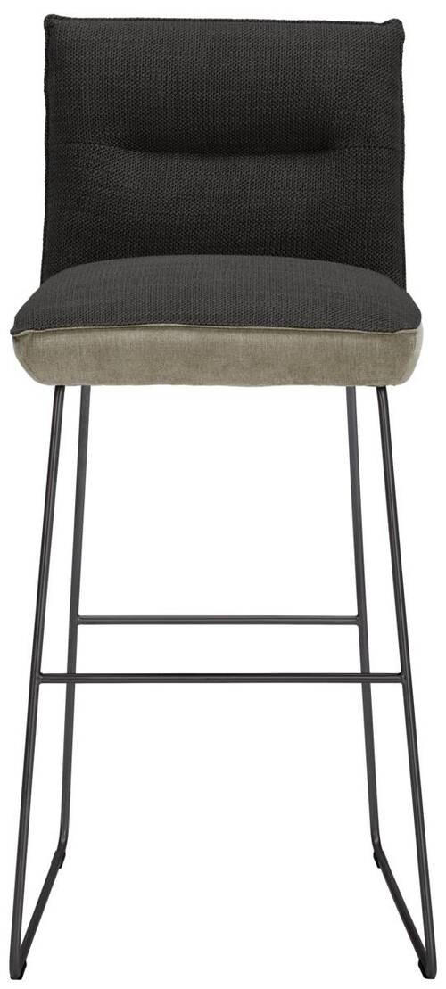 BARHOCKER Flachgewebe Anthrazit, Grau, Schwarz Stahl Stoffauswahl, Typenauswahl, Gestellauswahl  - Anthrazit/Schwarz, Design, Textil/Metall (51/107/59cm) - Dieter Knoll