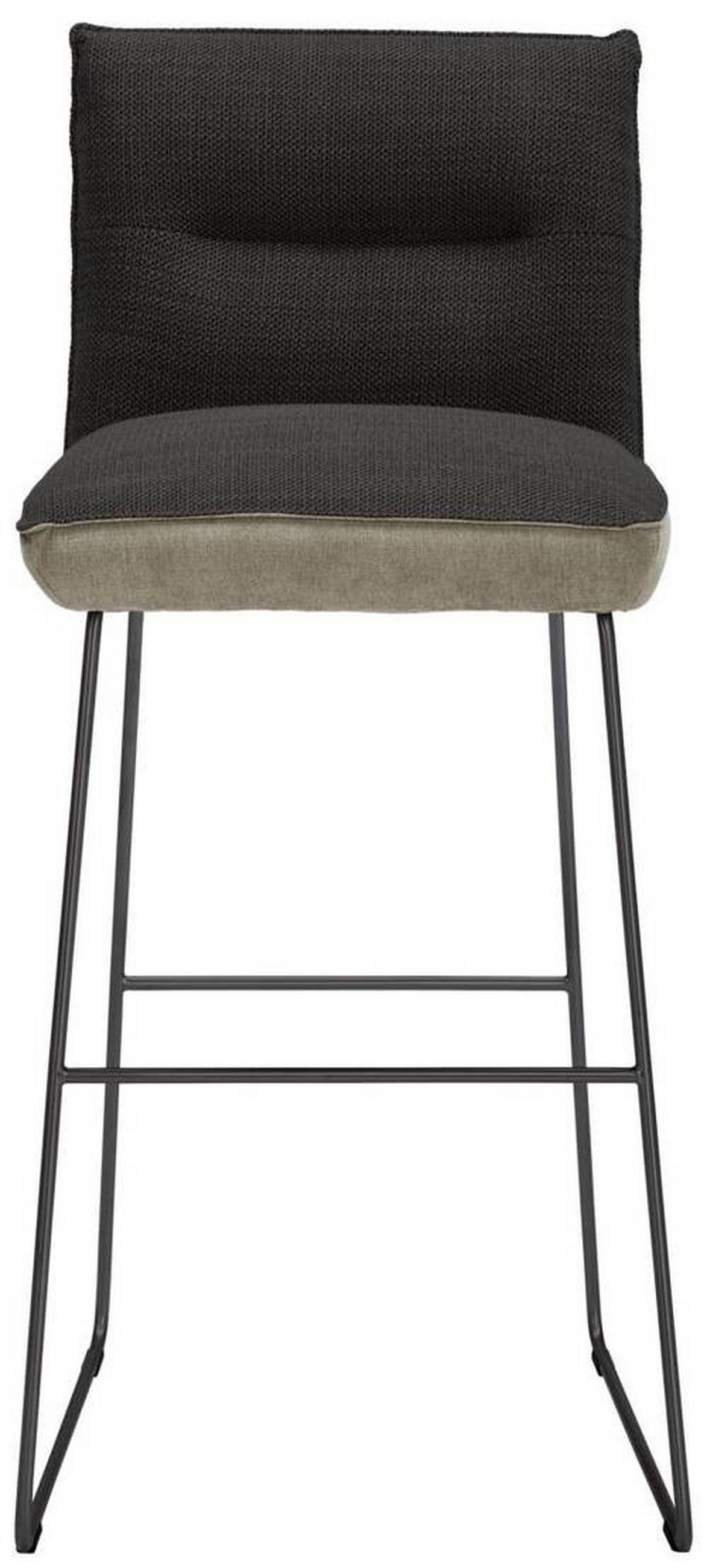 BARHOCKER Flachgewebe Anthrazit, Schwarz, Grau Stahl Stoffauswahl, Typenauswahl, Gestellauswahl  - Anthrazit/Schwarz, Design, Textil/Metall (51/107/59cm) - Dieter Knoll