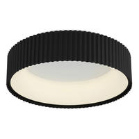 LED-DECKENLEUCHTE KEMP 46/13 cm  - Schwarz/Weiß, Basics, Kunststoff/Metall (46/13cm) - Globo
