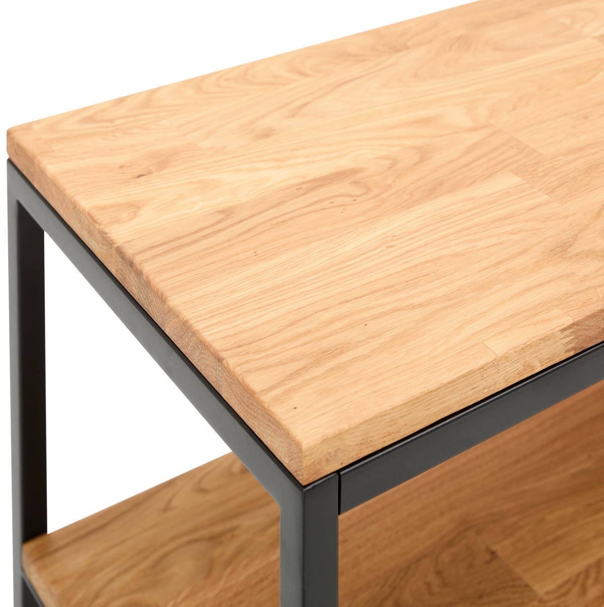 REGAL  120/90/35 cm Schwarz, Eichefarben  - Eichefarben/Schwarz, Trend, Holz/Metall (120/90/35cm) - Landscape