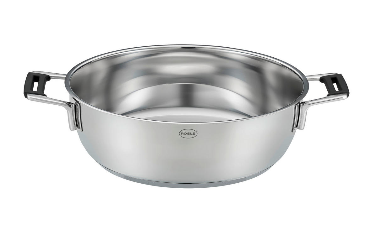 SERVÍROVACÍ PÁNEV  28 cm  - vysoce lesklá šedá, Basics, kov (28cm) - Rösle