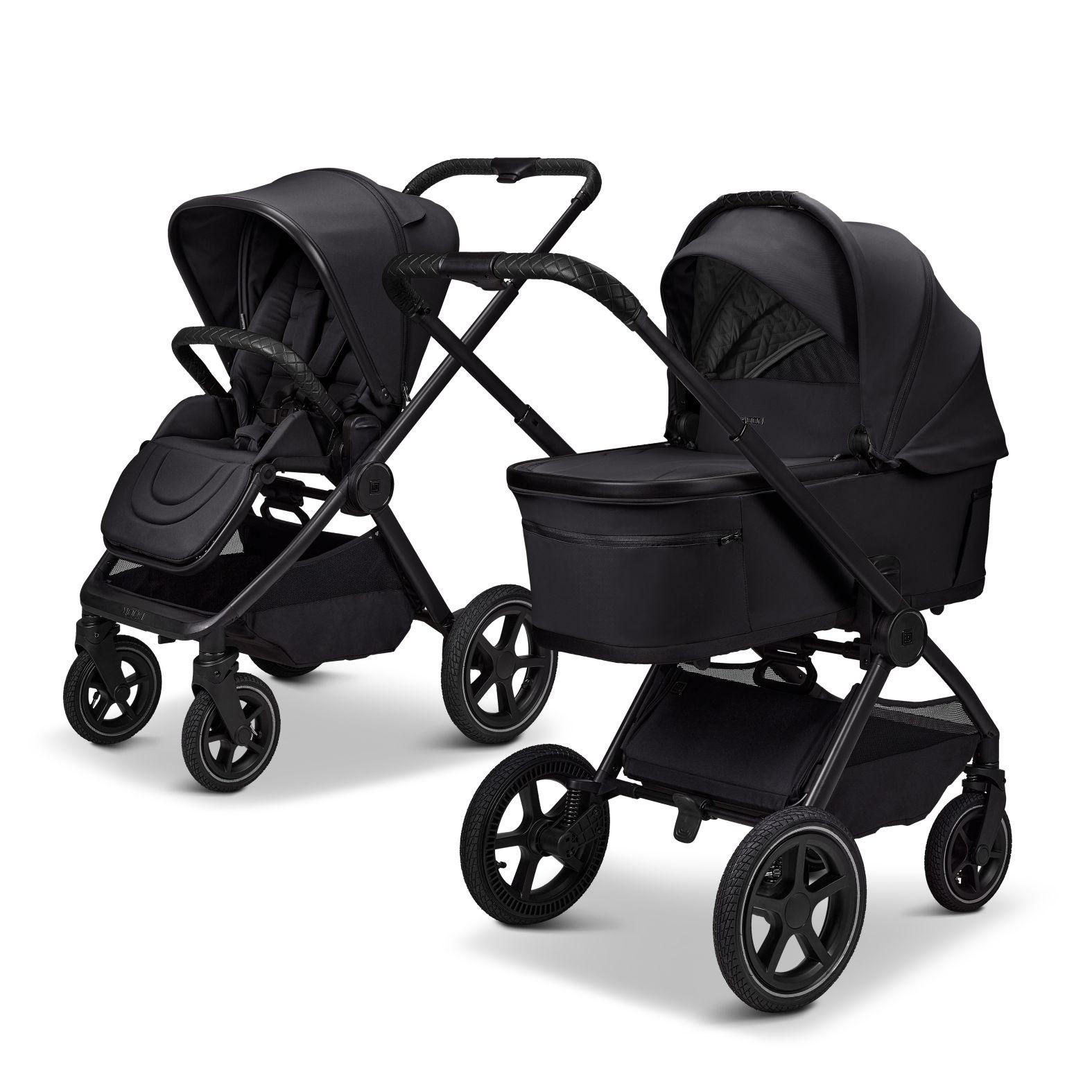 KOMBIKINDERWAGEN  Gio Fold AIR  Onyx  - Schwarz, Basics, Textil/Metall (120/58/92cm) - Moon Edition