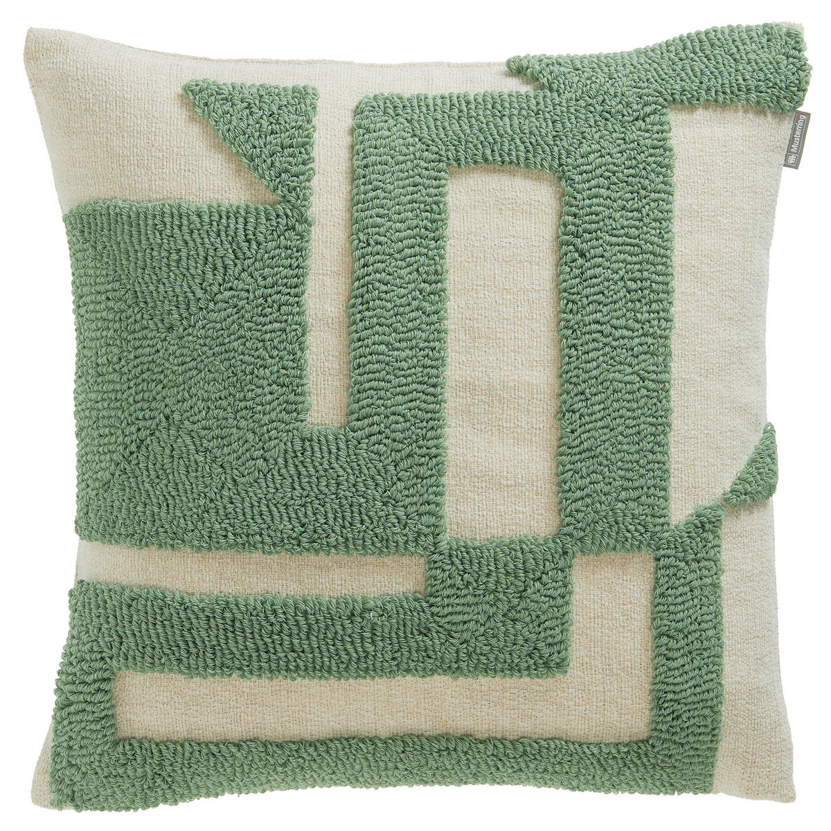KISSENHÜLLE MR-Slow grün 45/45 cm  - Salbeigrün/Naturfarben, Design, Textil (45/45cm) - Musterring