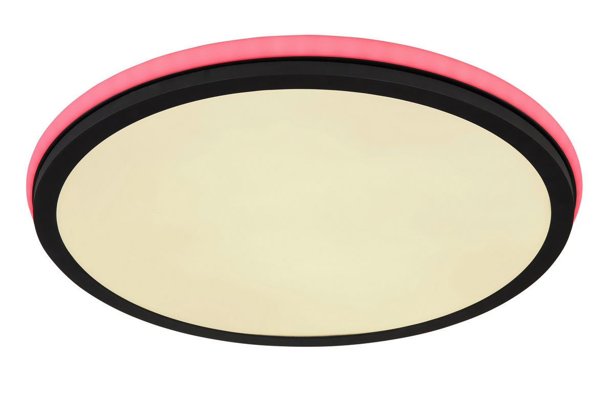 PLAFONIERĂ CU LED - opal/negru, Design, plastic/metal (45/7cm) - Globo