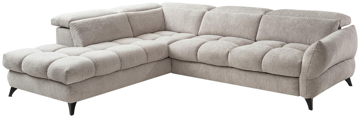 HÖRNSOFFA i cappuccino  - cappuccino/svart, Design, metall/textil (234/263cm) - Stylife