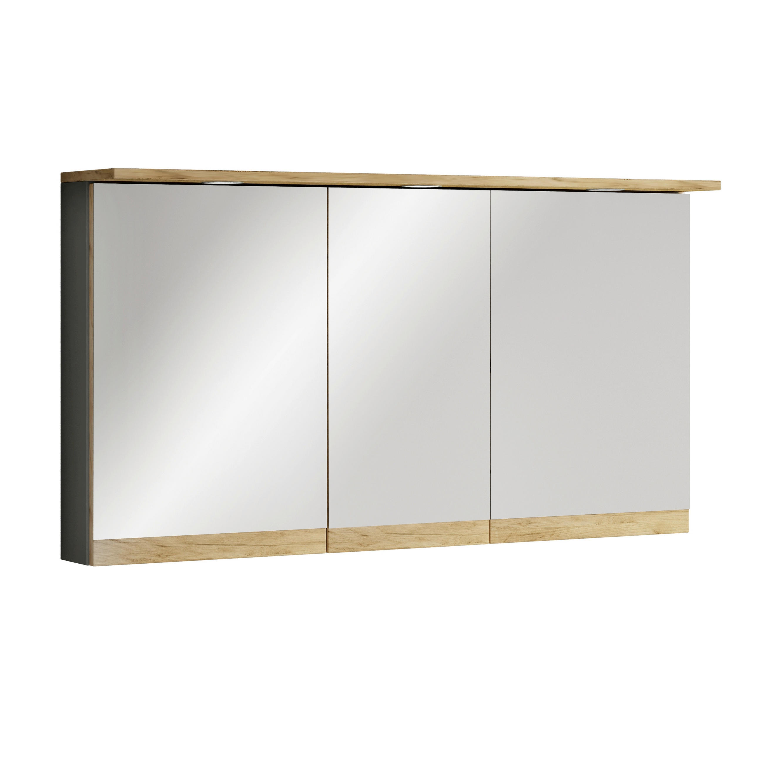 SPIEGELSCHRANK 110/59/23 cm  - Honigeiche/Anthrazit, Trend, Glas/Holzwerkstoff (110/59/23cm) - MID.YOU