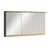 SPIEGELSCHRANK 110/59/23 cm  - Honigeiche/Anthrazit, Trend, Glas/Holzwerkstoff (110/59/23cm) - MID.YOU
