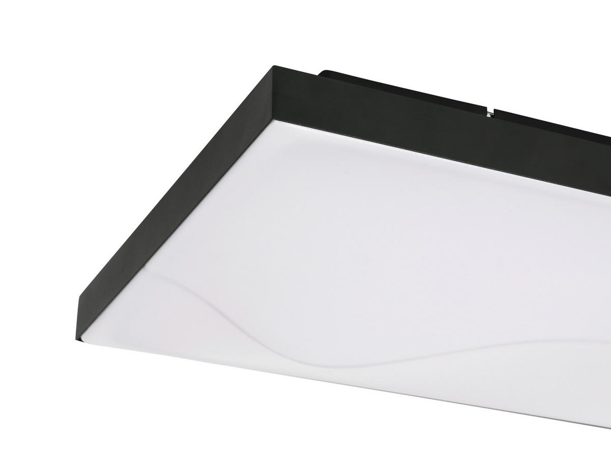 STROPNÍ LED SVÍTIDLO, 90/45/10,5 cm - černá, Design, kov/plast (90/45/10,5cm) - Novel
