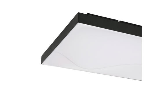 LED-DECKENLEUCHTE 90/45/10,5 cm   - Schwarz, Design, Kunststoff/Metall (90/45/10,5cm) - Novel