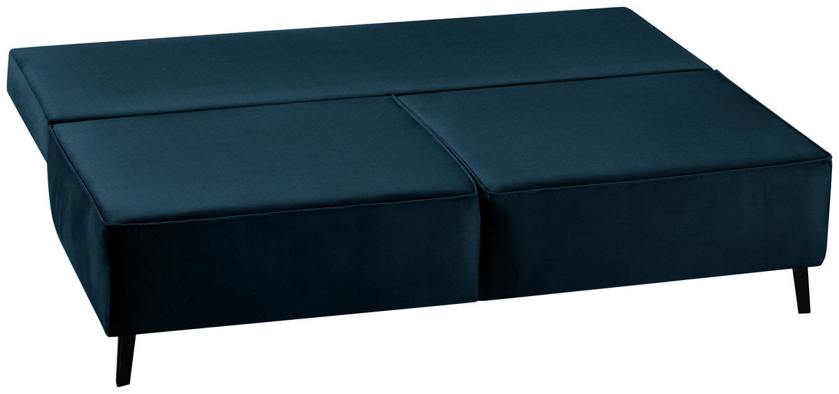 SCHLAFSOFA in Petrol  - Petrol/Schwarz, Konventionell, Textil/Metall (197/91/88cm) - Novel