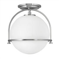 DECKENLEUCHTE Somerset 28.2/31.8 cm   - Nickelfarben, Design, Glas/Metall (28.2/31.8cm) - Elstead Lighting
