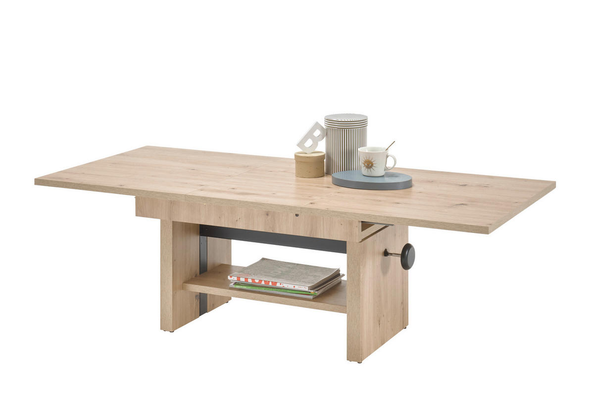 COUCHTISCH Eiche Artisan  - Eiche Artisan, Design, Holzwerkstoff (110-150/48-63/65cm) - MID.YOU