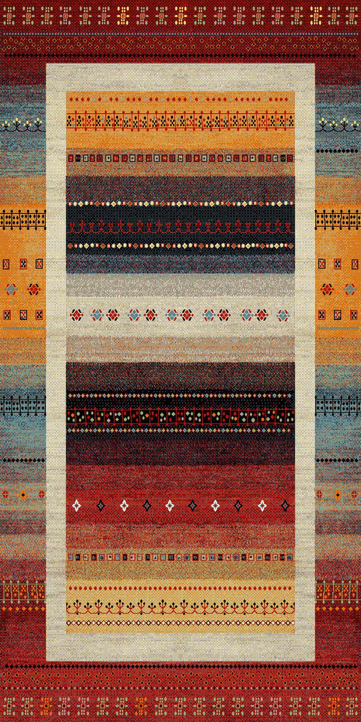 STAZA 80/250 cm   višebojno, crvena  Cassandra  - višebojno/crvena, Lifestyle, tekstil (80/250cm) - Novel