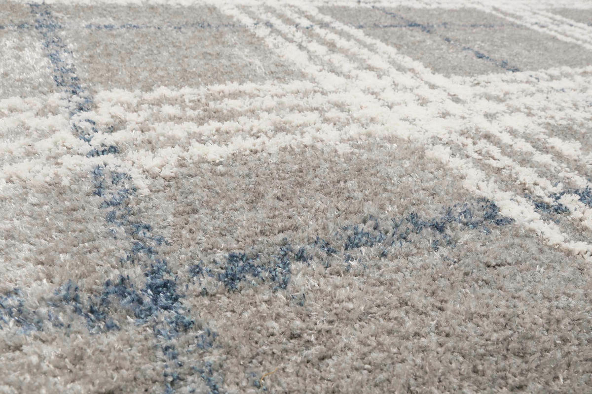 HOCHFLORTEPPICH 160/225 cm Nora Blau, Creme, Grau  - Blau/Creme, KONVENTIONELL, Textil (160/225cm) - Esprit