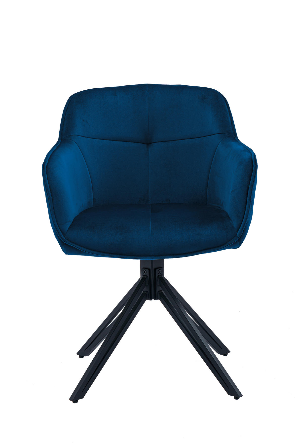 ŽIDLE S PODRUČKAMI, samet, modrá - modrá/černá, Moderní, kov/textil (59/82/62cm) - MID.YOU