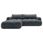 ECKSOFA Graphitfarben Struktur  - Schwarz/Graphitfarben, KONVENTIONELL, Kunststoff/Textil (172/272cm) - Carryhome
