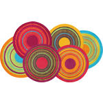 FLACHWEBETEPPICH Cosmic Colours  - Multicolor, KONVENTIONELL, Kunststoff (70/120cm) - Esposa