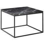 COUCHTISCH in Metall, Stein 65/65/41,5 cm  - Schwarz, Design, Stein/Metall (65/65/41,5cm) - Johann Jakob