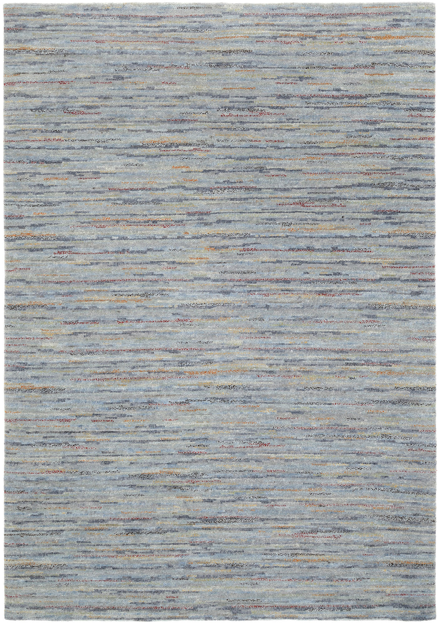 WOLLTEPPICH 140/200 cm Grau, Silberfarben  - Silberfarben/Grau, Natur, Textil (140/200cm) - Cazaris