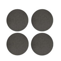 GLASUNDERLÄGG SET 4 delar 10 cm - grafitfärgad, Basics, textil (10cm)