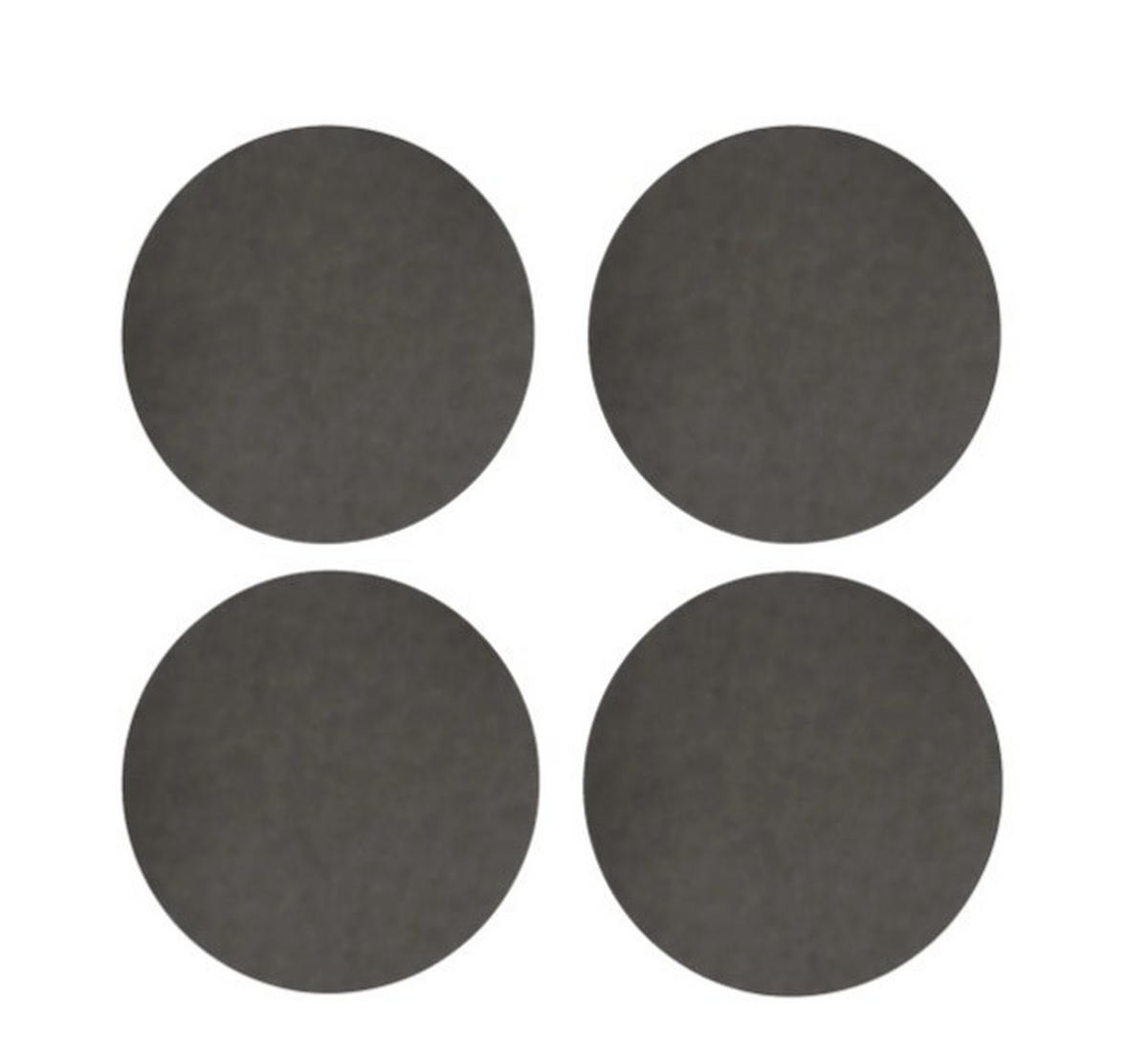 GLASUNDERLÄGG SET 4 delar 10 cm - grafitfärgad, Basics, textil (10cm)