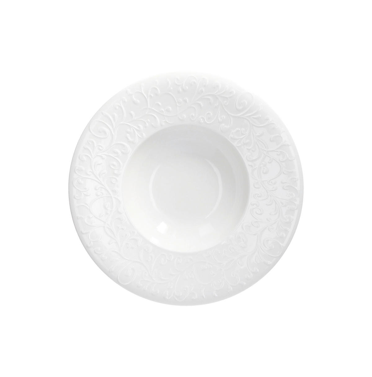 GLOBOKI KROŽNIK  Jasmin Bianco   29.5/5.5 cm      - bela, Basics, keramika (29.5/5.5cm) - Tognana