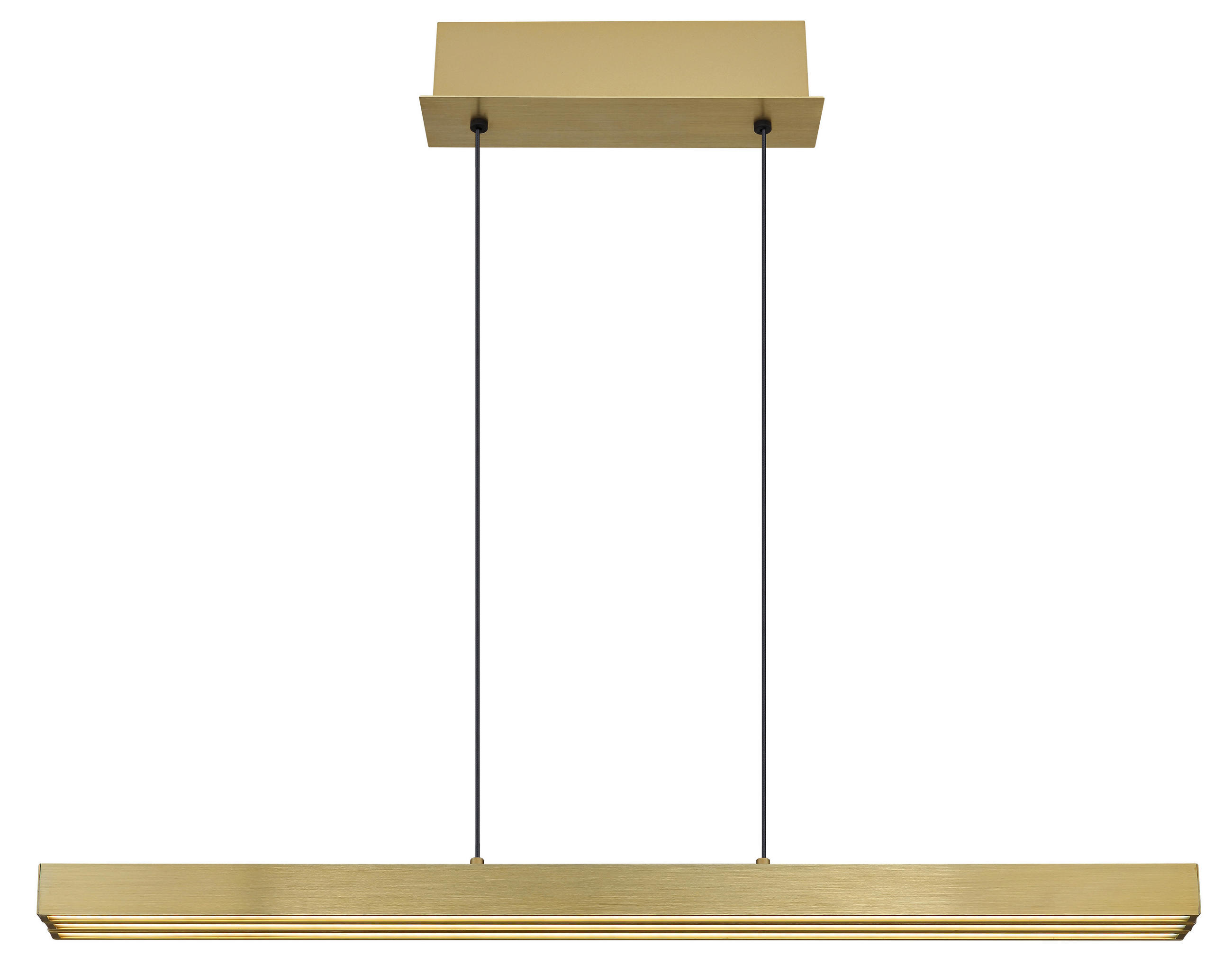 LED-HÄNGELEUCHTE 150/7,5/150 cm  - Messingfarben/Opal, Design, Kunststoff/Metall (150/7,5/150cm) - Globo