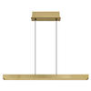 LED-HÄNGELEUCHTE 150/7,5/150 cm    - Messingfarben/Opal, Design, Kunststoff/Metall (150/7,5/150cm) - Globo