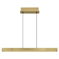 LED-HÄNGELEUCHTE 150/7,5/150 cm    - Messingfarben/Opal, Design, Kunststoff/Metall (150/7,5/150cm) - Globo