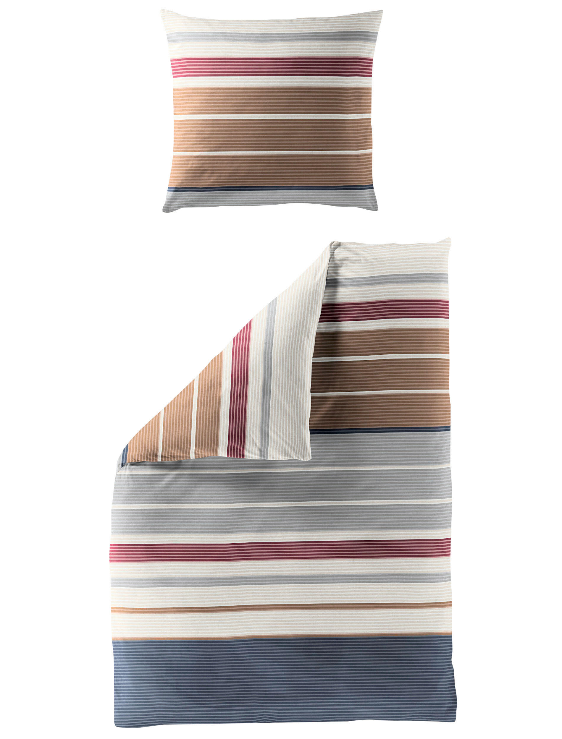 BETTWÄSCHE 2-teilig Biber 135/200 cm  - Blaugrau, Design, Textil (135/200cm) - Bierbaum