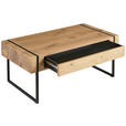 COUCHTISCH in Holz, Metall, Holzwerkstoff 110/59,4/45 cm  - Eichefarben/Schwarz, Design, Holz/Holzwerkstoff (110/59,4/45cm) - Carryhome
