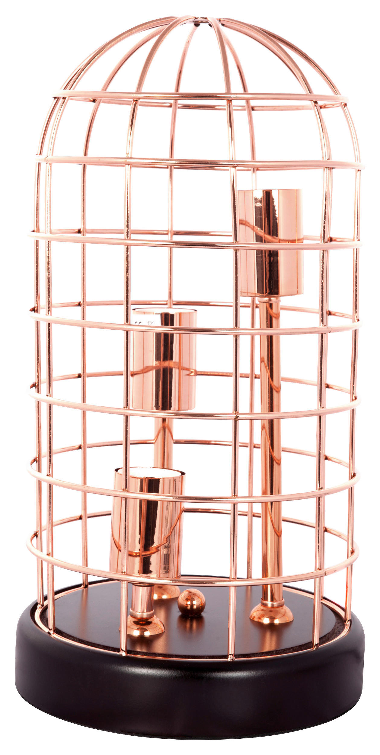 TISCHLEUCHTE 40/21/21 cm   - Kupferfarben, Trend, Holz/Metall (40/21/21cm) - Kayoom