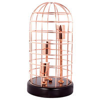 TISCHLEUCHTE 40/21/21 cm   - Kupferfarben, Trend, Holz/Metall (40/21/21cm) - Kayoom