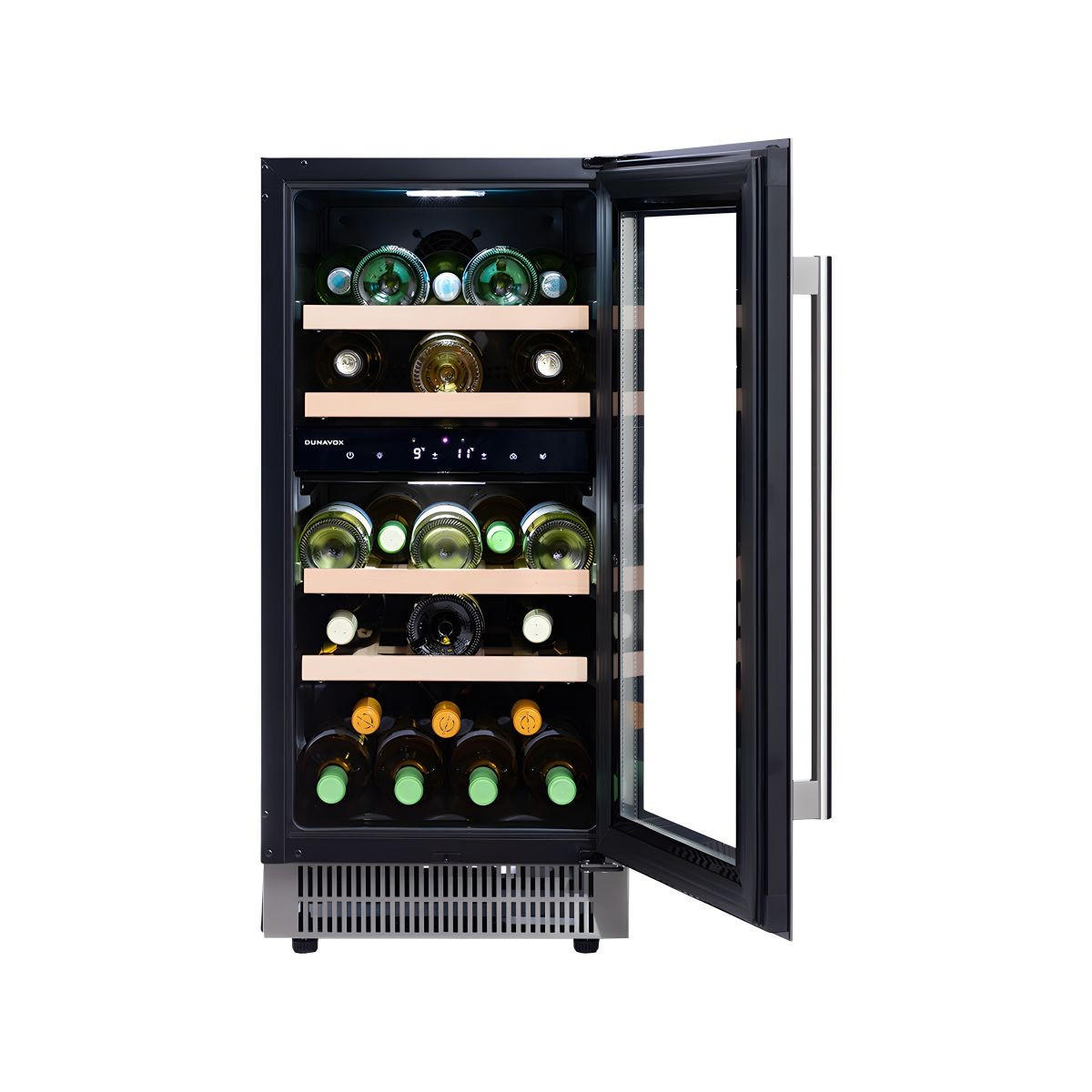 WEINKÜHLSCHRANK DAUF-32.78DSS  - Edelstahlfarben, Basics, Glas/Holz (38/82/56,3cm)