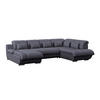 WOHNLANDSCHAFT in Mikrofaser Dunkelblau  - Chromfarben/Dunkelgrau, Modern, Textil/Metall (184/345/228cm) - MID.YOU