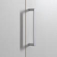 DREHTÜRENSCHRANK  in Weiß  - Alufarben/Weiß, KONVENTIONELL, Holzwerkstoff/Kunststoff (120/196/54cm) - Carryhome