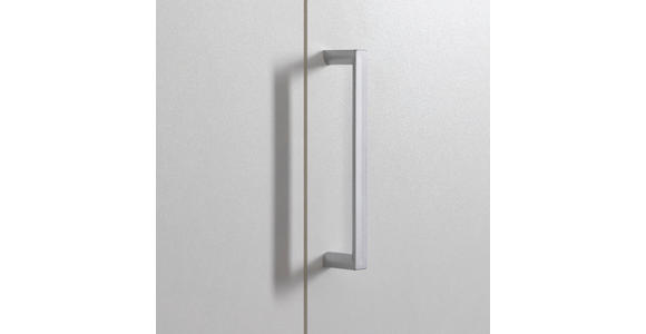 DREHTÜRENSCHRANK  in Weiß  - Alufarben/Weiß, KONVENTIONELL, Holzwerkstoff/Kunststoff (120/196/54cm) - Carryhome