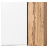 VÄGGHÄNGT SKÅP  - vit/ek Wotan, Modern, trämaterial (65/64/20cm) - Held