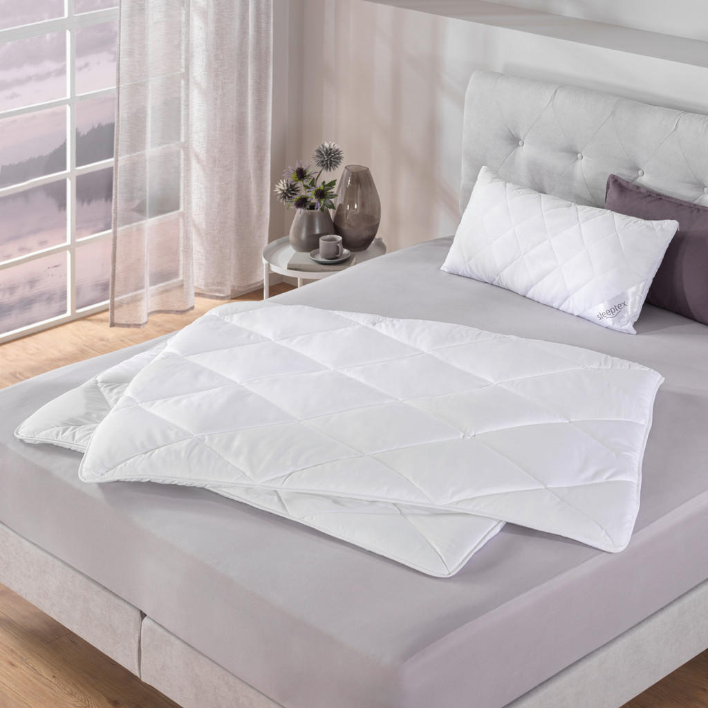 Thumbnail - Sleeptex Winterdecke Oviedo, Weiß, Textil, Füllung: Polyester, 135x200 cm, Oeko-Tex® Standard 100, für Hausstauballergik...